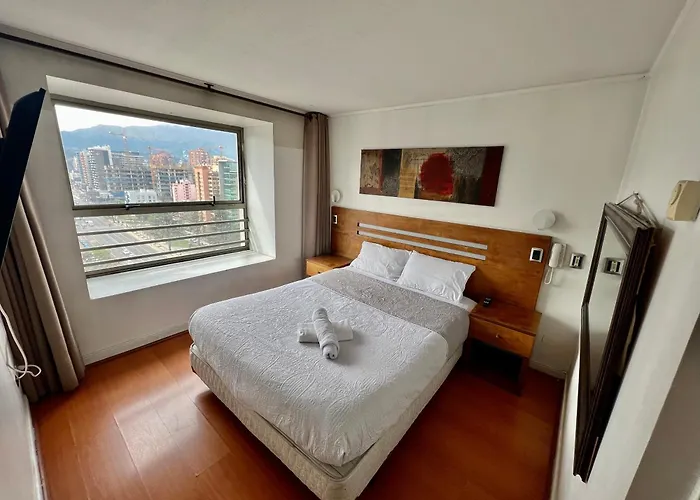 Gran Terraza Con Vista Apoquindo, Apartamento Para 4 Personas, Las Condes