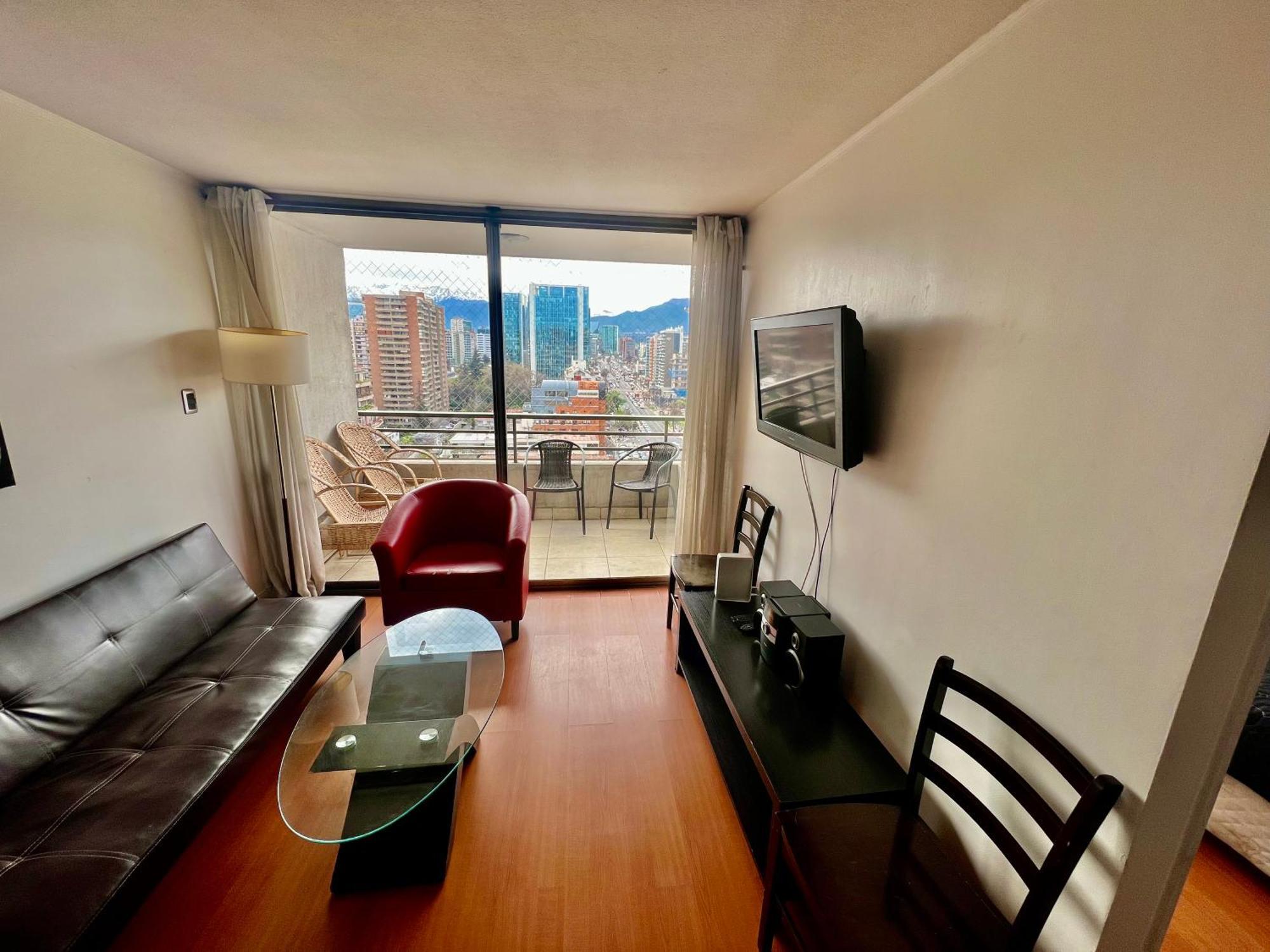 Apartamento Gran Terraza Con Vista Apoquindo, Apartamento Para 4 Personas, Las Condes