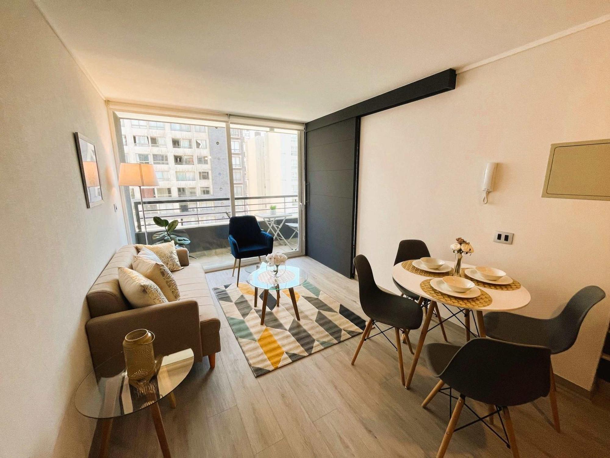 Apartamento Hom I Confortable 1d1b 2pax Santiago de Chile