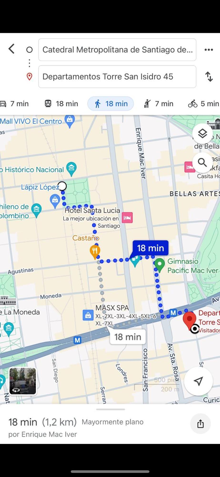 Apartamento 1asalida Estacion Metro Santa Lucia Santiago de Chile