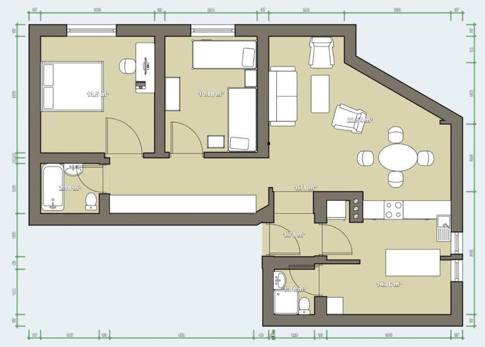 Stylish Dowtown 78m2 Apartment Santiago