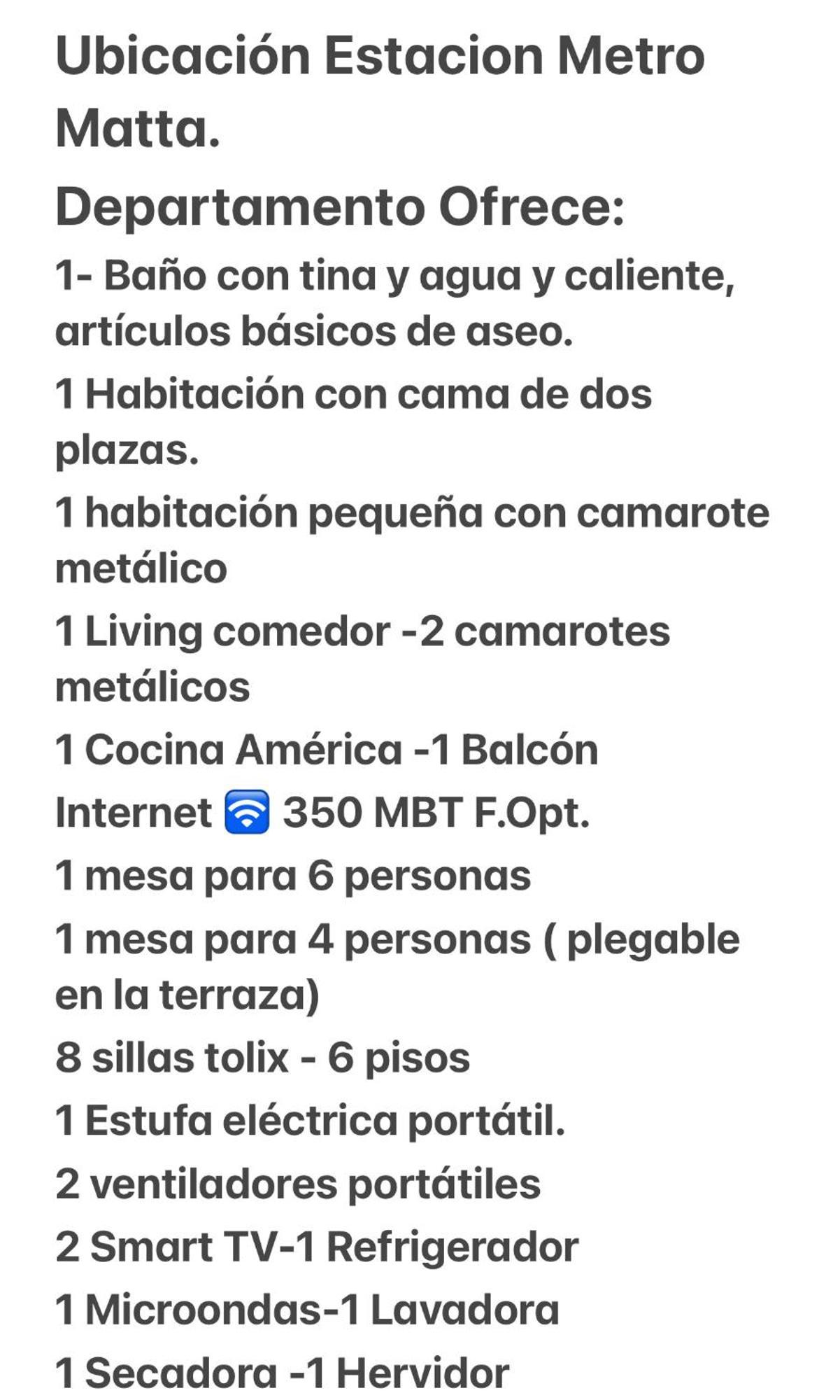 Căn hộ Metro Matta Empresas Familias Estudiantes *
