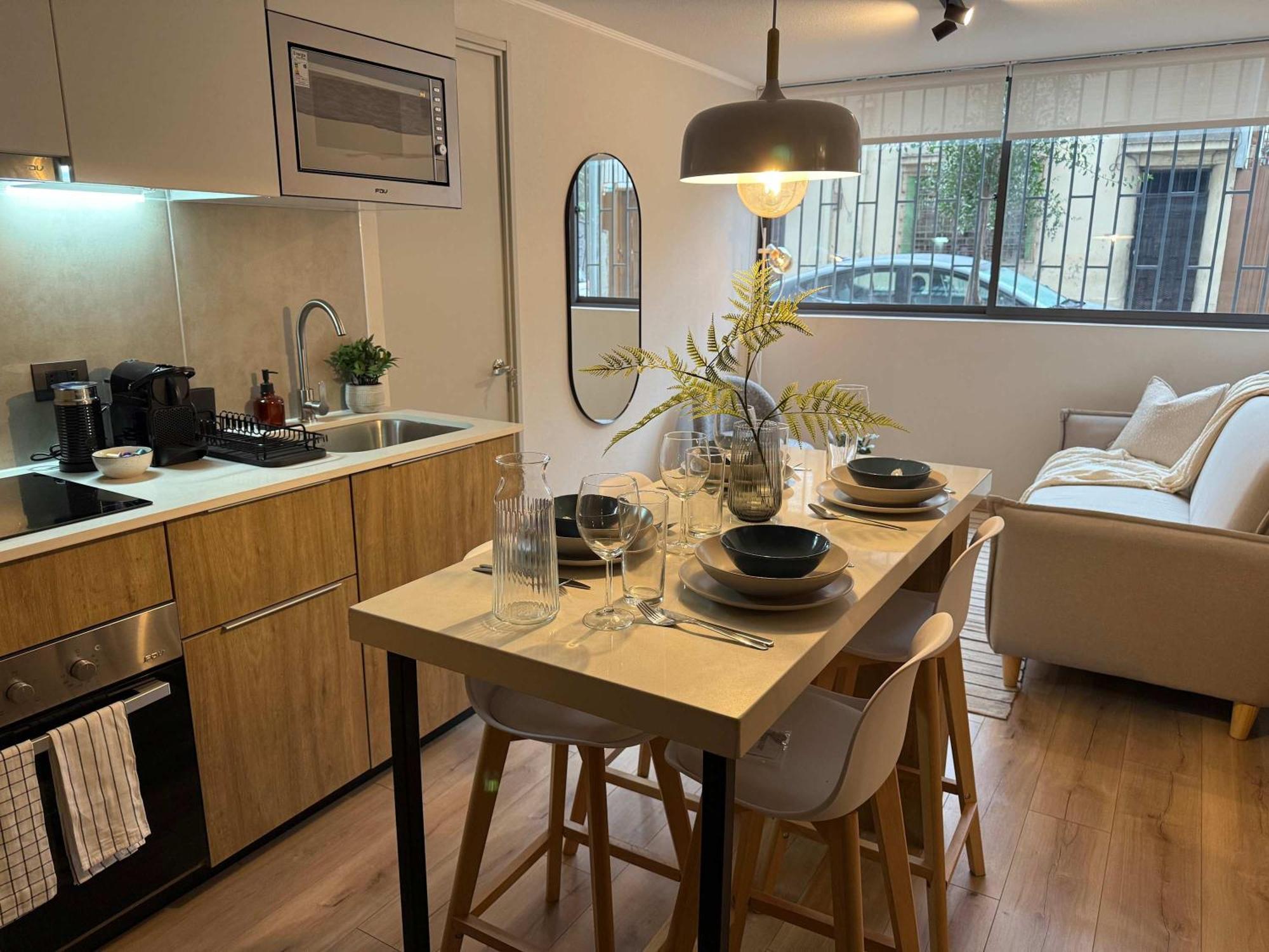 Apartment Hom I Acogedor Depto 4pax 2d2b Callemarin Santiago