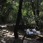 Iluminada Casa De Piedra Entre Bosque Y Rio