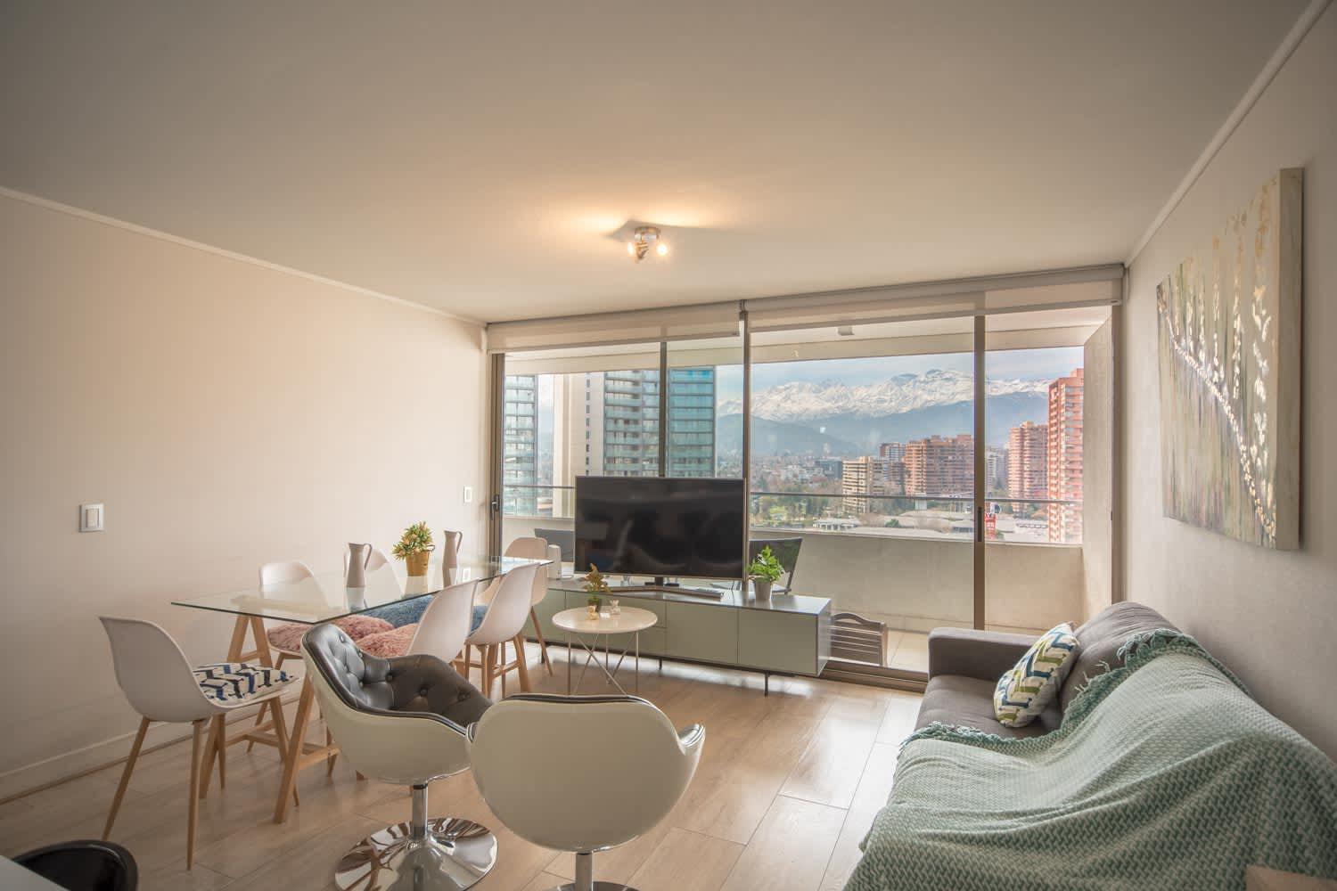 Premium 2br 2ba Parque Arauco - Balcon Con Malla * Santiago