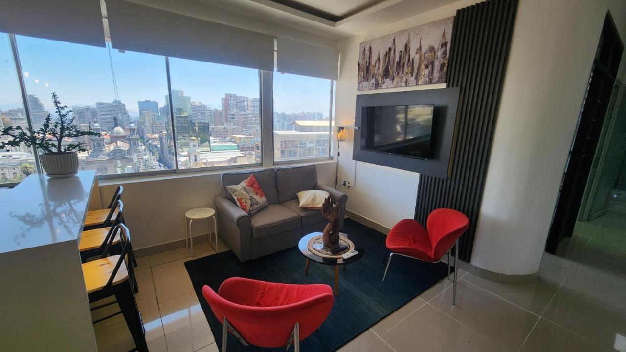 Apartment Centro Con Vista A La Cordillera Hasta 7pers Y Freeparking Santiago